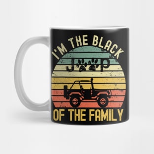 Vintage Jeep I'm The Black Jeep Of The Family Jeep Dog Paws Jeep Lover Dog Lover Mug